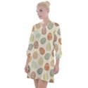 Seamless-pattern-colorful-easter-egg-flat-icons-painted-traditional-style Open Neck Shift Dress View1
