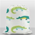 Cute-cartoon-alligator-kids-seamless-pattern-with-green-nahd-drawn-crocodiles Drawstring Bag (Small) View1