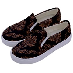 Vintage-pattern Kids  Canvas Slip Ons by uniart180623