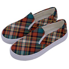 Tartan-scotland-seamless-plaid-pattern-vector-retro-background-fabric-vintage-check-color-square-geo Kids  Canvas Slip Ons by uniart180623