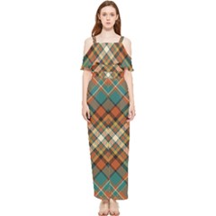 Tartan-scotland-seamless-plaid-pattern-vector-retro-background-fabric-vintage-check-color-square-geo Draped Sleeveless Chiffon Jumpsuit by uniart180623