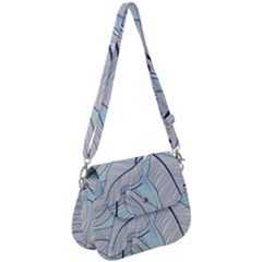 Tropical Flower Seamless Pattern Saddle Handbag by uniart180623