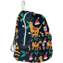 Funny Christmas Pattern Background Foldable Lightweight Backpack View3
