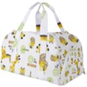 Vector-pattern-with-cute-giraffe-cartoon Burner Gym Duffel Bag View1