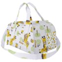 Vector-pattern-with-cute-giraffe-cartoon Burner Gym Duffel Bag View2