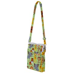 Seamless-pattern-vector-with-animals-wildlife-cartoon Multi Function Travel Bag by uniart180623