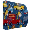 Seamless-pattern-vehicles-cartoon-with-funny-drivers Back Support Cushion View2