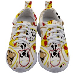 Vector-seamless-pattern-nice-animals-cartoon Kids Athletic Shoes by uniart180623