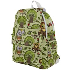 Seamless-pattern-with-trees-owls Top Flap Backpack by uniart180623