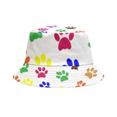 Pawprints-paw-prints-paw-animal Inside Out Bucket Hat by uniart180623