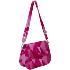 Pattern Halftone Geometric Saddle Handbag by uniart180623