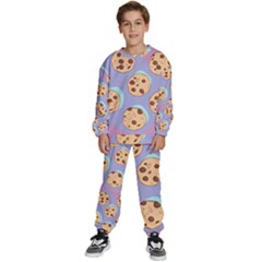 Cookies Chocolate Chips Chocolate Cookies Sweets Kids  Sweatshirt Set by uniart180623