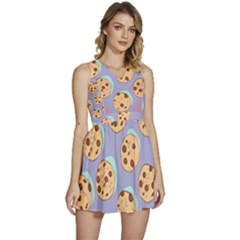Cookies Chocolate Chips Chocolate Cookies Sweets Sleeveless High Waist Mini Dress by uniart180623