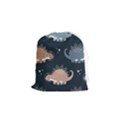 Dino Art Pattern Design Wallpaper Background Drawstring Pouch (Small) View1