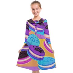 Cookies Chocolate Cookies Sweets Snacks Baked Goods Food Kids  Midi Sailor Dress by uniart180623