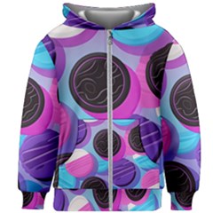 Cookies Chocolate Cookies Sweets Snacks Baked Goods Kids  Zipper Hoodie Without Drawstring by uniart180623