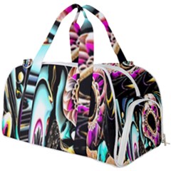 Garden Flower Nature Digital Art Abstract Burner Gym Duffel Bag by uniart180623