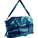 Moonlight High Tide Storm Tsunami Waves Ocean Sea Canvas Crossbody Bag View1