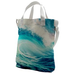 Tsunami Waves Ocean Sea Nautical Nature Water Nature Canvas Messenger Bag by uniart180623