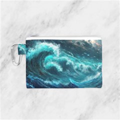 Thunderstorm Tsunami Tidal Wave Ocean Waves Sea Canvas Cosmetic Bag (small) by uniart180623