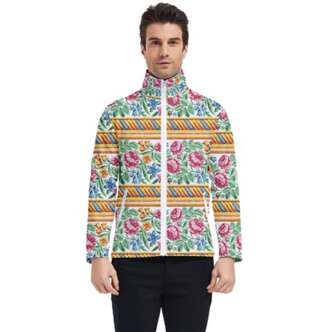 Flower Fabric Fabric Design Fabric Pattern Art Men s Bomber Jacket by uniart180623