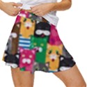 Cat Funny Colorful Pattern Women s Skort View3