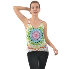 Mandala Pattern Rainbow Pride Chiffon Cami by Ravend