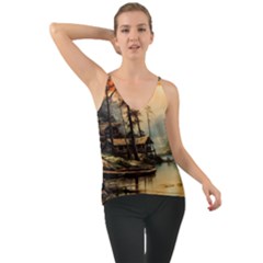 Fantasy Landscape Foggy Mysterious Chiffon Cami by Ravend