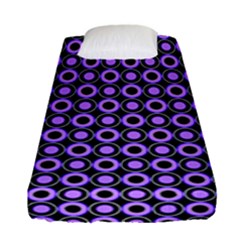 Mazipoodles Purple Donuts Polka Dot  Fitted Sheet (single Size) by Mazipoodles
