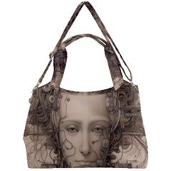 Cyborg Robot Future Drawing Poster Double Compartment Shoulder Bag by Ravend