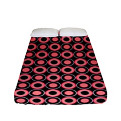 Mazipoodles Red Donuts Polka Dot  Fitted Sheet (full/ Double Size) by Mazipoodles