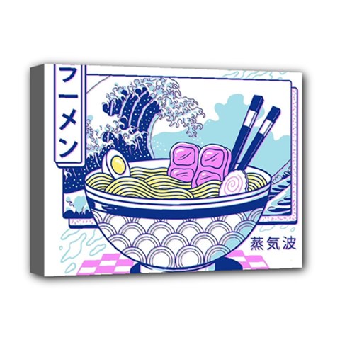 Ramen Kanji Vaporwave Artwork Minimalism Deluxe Canvas 16  X 12  (stretched)  by Bangk1t