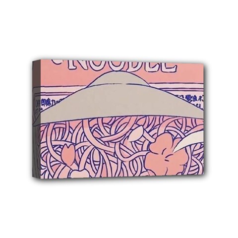 Ramen Kawaii Aesthetic Pink Mini Canvas 6  X 4  (stretched) by Bangk1t
