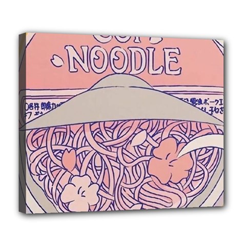 Ramen Kawaii Aesthetic Pink Deluxe Canvas 24  X 20  (stretched) by Bangk1t