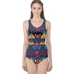 Pattern Colorful Aztec One Piece Swimsuit by Ravend