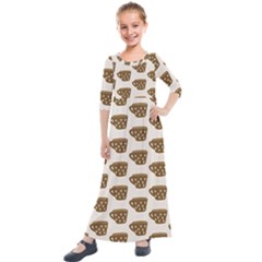 Cozy Coffee Cup Kids  Quarter Sleeve Maxi Dress by ConteMonfrey