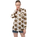 Cozy Coffee cup Long Sleeve Satin Shirt View1