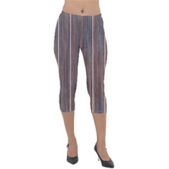 Dark Digital Wood Like Lightweight Velour Capri Leggings  by ConteMonfrey