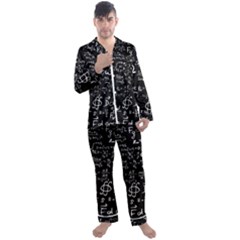 E=mc2 Text Science Albert Einstein Formula Mathematics Physics Men s Long Sleeve Satin Pajamas Set by uniart180623