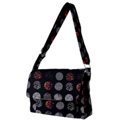 Black And Multicolored Polka Dot Artwork Digital Art Full Print Messenger Bag (s) by uniart180623