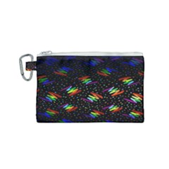 Rainbows Pixel Pattern Canvas Cosmetic Bag (small) by uniart180623