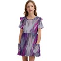 Colorful Artistic Pattern Design Kids  Frilly Sleeves Pocket Dress View1