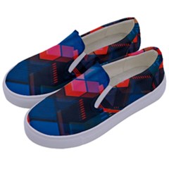 Minimalist Abstract Shaping Abstract Digital Art Minimalism Kids  Canvas Slip Ons by uniart180623