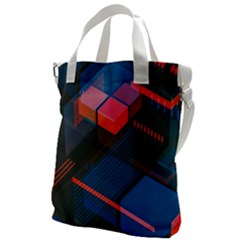 Minimalist Abstract Shaping Abstract Digital Art Minimalism Canvas Messenger Bag by uniart180623