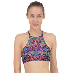 Flower Patterns Abstract Pattern Digital Art Halter Bikini Top by uniart180623