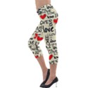 Love Abstract Background Textures Creative Grunge Lightweight Velour Capri Leggings  View3