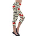 Love Abstract Background Textures Creative Grunge Lightweight Velour Capri Leggings  View4