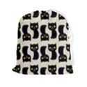 Black Cats And Dots Koteto Cat Pattern Kitty Drawstring Pouch (2XL) View1