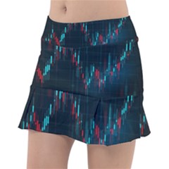 Flag Patterns On Forex Charts Classic Tennis Skirt by uniart180623