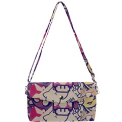 Retro Cartoon Titty Parody Removable Strap Clutch Bag by uniart180623
